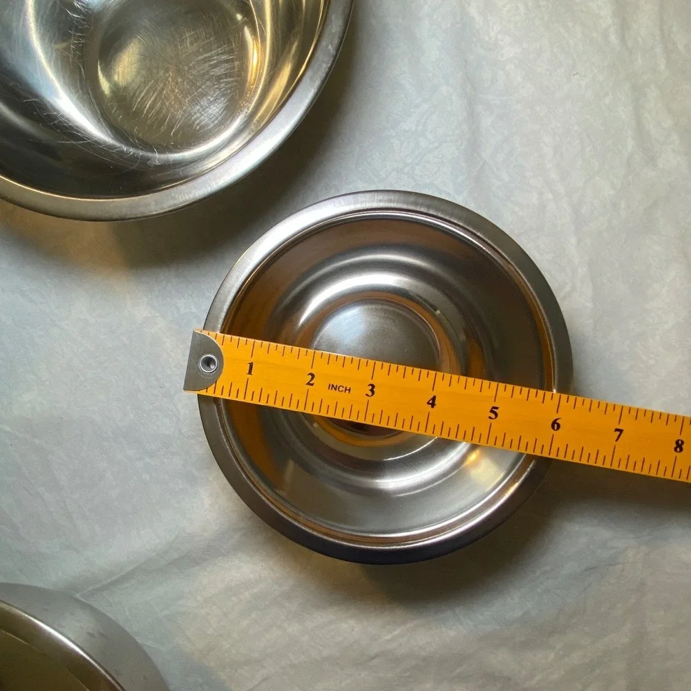 WHISKO Stainless Steel Mixing Bowl‎ Set 4 Bowls 2 Lids Nesting Kitchen Prep